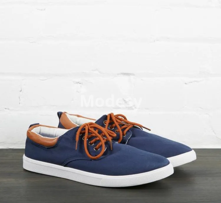 Stylish navy blue sneakers