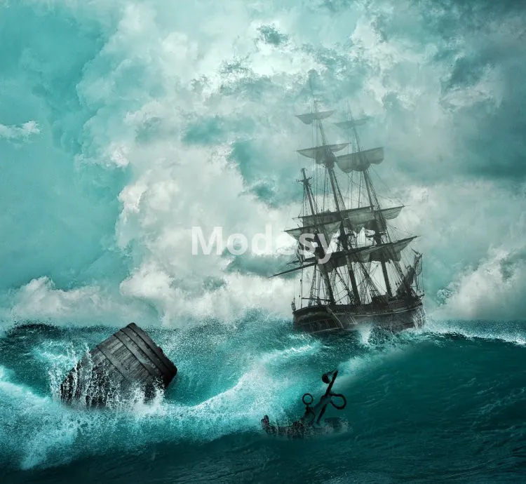 Ship illustration royalty free image