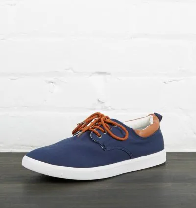 Stylish navy blue sneakers